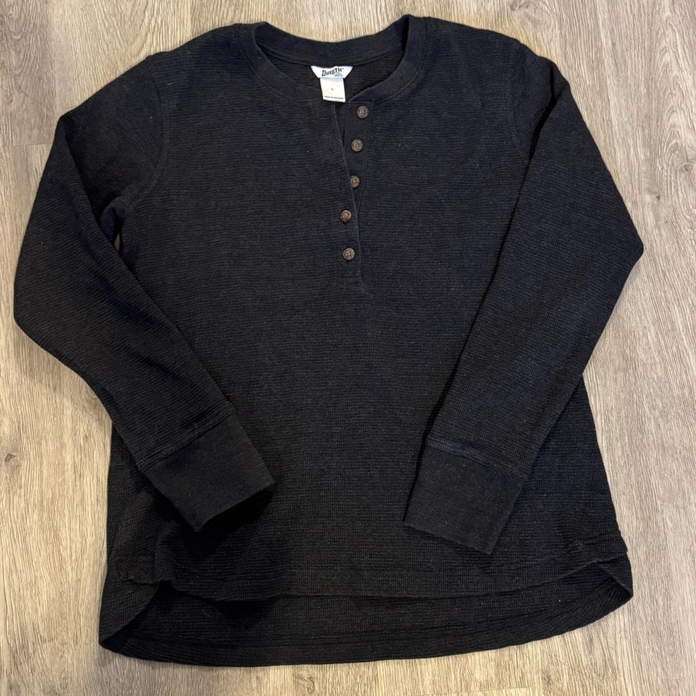 Duluth Trading Co Women’s Waffle Henley Long Sleeve Thermal Shirt